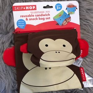 Skip-Hop Zoo Reusable Sandwich and Snack Bag Set